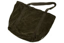 Donkergroene shopper van MrsBloom in corduroy ribstof met katoenen hengsels
