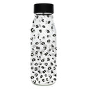 Glazen fles van Bastion Collections met zwarte leopard print en zwarte schenkdop