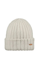 Barts beanie bayne in creme/wit met een gekamd effect