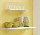 Legplank met brocante metalen steunen