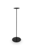 Zwarte vtwonen vloerkandelaar met een hoogte van 70 cm en een ronde voet.