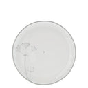 Bastion Collections dessertbord flower in grijs en wit met een diameter van 19 cm