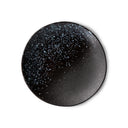 HKliving dessertbord stars in zwart en wit keramiek
