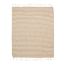 Urban Nature Culture plaid met zandkleurig streeppatroon