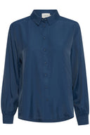 Cream blouse nola in de kleur petrol