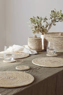 Mand incl. placemats - naturel