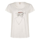 Wit T-shirt van het merk Esqualo met een illustratie op de voorzijde