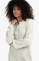 YAYA jurk met kraag uitgevoerd in de kleur cloud grey