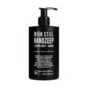Zwarte fles handzeep van Mijn Stijl met geur lotus jasmijn