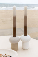 Kaars l s/2 - taupe