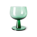 HKliving wijnglas uit de Emeralds serie in een heldere groene kleur met een hoge voet.