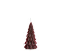 Kaars in de vorm van een kerstboom, kleur aubergine