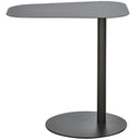 Zwarte metalen WOOOD bijzettafel met een centrale poot.