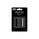 Set van vier DeluxeHomeart AAA batterijen verpakt in folie.