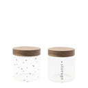 Bastion Collections voorraadpot s van glas met houten deksel