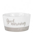 Bastion Collections schaal - goodmorning in creme-wit en taupe met sterdetail