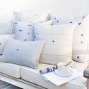 Bastion Collections kussen 30x50 - blauw/grijs
