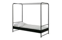 Zwart metalen hemelbed van vtwonen met een afmeting van 90x200 cm.