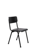 Zwarte Zuiver Back to School stoel van aluminium