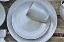 Dinerbord uit de Broste Copenhagen Nordic Sea collectie in grijs-blauwe tinten.