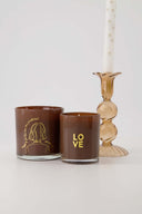 Zusss kandelaar glas l - bruin