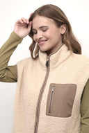 Cream bodywarmer teddy - creme