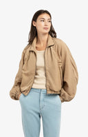YAYA jack in de kleur tan beige met opstaande kraag