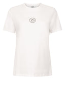 Zoso shirt - wit met een donkerbruin logo op de voorzijde.