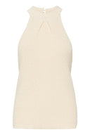 Cream top fijngebreid - creme