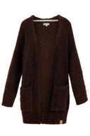 Zusss vest in de kleur chocoladebruin met zakken