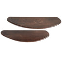 Twee BePureHome wandplanken in walnootkleur hout, elk met een lengte van 50 cm en een breedte van 14 cm.