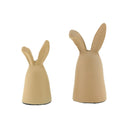 Metalen Deco bunny in de kleur taupe