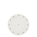 Bastion Collections bordje hearts in wit aardewerk met caramelkleurige hartjes