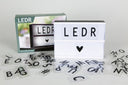 LEDR Lightbox A5 in wit met een zwarte rand
