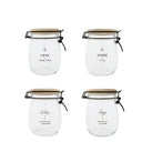 Glazen Bastion Collections voorraadpot met bamboe deksel en zwarte details
