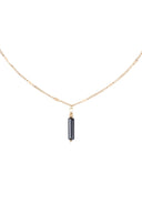 Zusss ketting obsidiaan - goud