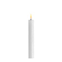 Witte DeluxeHomeart LED dinerkaars met een hoogte van 15 cm en een realistische vlam.