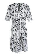Zwart-witte G-maxx travel jurk met 3/4 mouwen