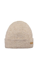 Lichtbruine Barts beanie witzia met een hogere pasvorm en gekamd effect.