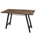 Urban Nature Culture tafel met bruin houten blad en zwart onderstel