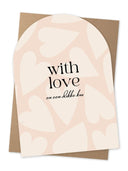 Jots wenskaart A5 met With Love tekst in koperfolie