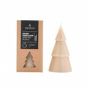 Beige kaars in de vorm van een kerstboom van Original Home