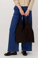 Zusss schoudertas suede - bruin