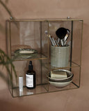 House Doctor wandkastje glas - antiek brass