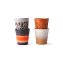 Set van 6 kleurrijke HKliving keramieken ristretto mokjes