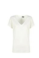 Wit T-shirt van G-maxx met korte mouwen en een V-hals