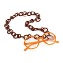 Looplabb leesbril ketting in de kleur mauve