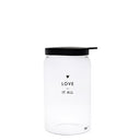 Bastion Collections voorraadpot glas xs - zwart