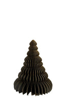 Zwarte papieren kerstboom van MrsBloom met gouden accenten