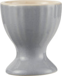 Ib Laursen eierdop in de kleur granite met ribbelpatroon en elegante voet.